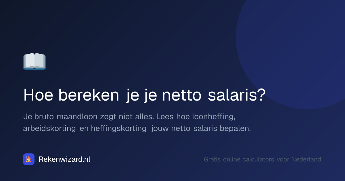 Hoe bereken je je netto salaris? | Rekenwizard.nl | Rekenwizard.nl